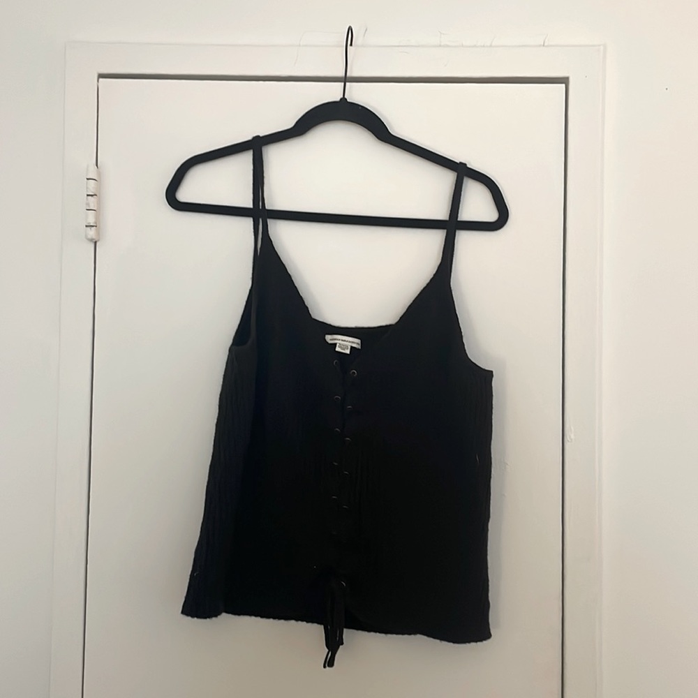 black sweater tanktop